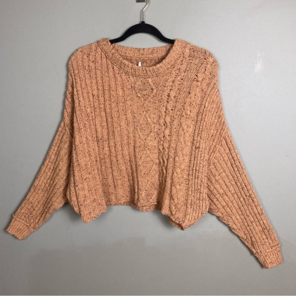 Free People sweater On Your Side Pullover brown small dolman sleeve